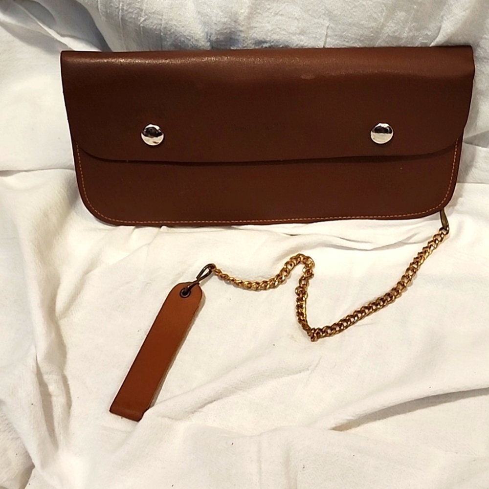 Vintage Leather Biker Chain Wallet